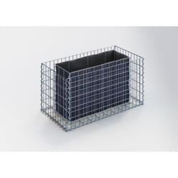 Gabiona - Gabiondeco - Jardinière en Gabion. 100 cm x 50 cm x 50 cm (l x h x p). taille des mailles 5 x 10 cm. Épaisseur des parois 10 cm - Made in