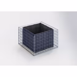 Longueur : 100 cm Hauteur : 60 cm Profondeur : 100 cm Taille des mailles : 5 x 10 cm à‰paisseur des parois : 10 cm Diamètre d ...