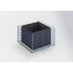 Gabiona - Gabiondeco - Jardinière en Gabion. 100 cm x 60 cm x 100 cm (l x h x p). taille des mailles 5 x 10 cm. Épaisseur des parois 10 cm - Made in