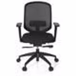 Siège de bureau de qualité professionnelle - hjh OFFICE - DELIGHT PRO - Noir - tissu/tissu maille