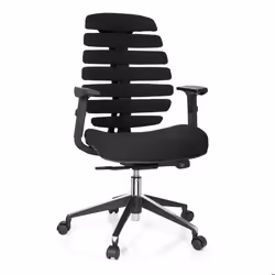 Siège de bureau de qualité professionnelle - hjh OFFICE - ERGO LINE II - Noir - Tissu