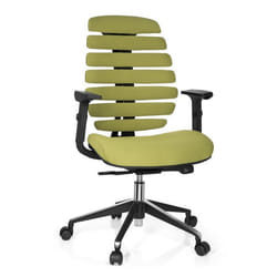Siège de bureau de qualité professionnelle - hjh OFFICE - ERGO LINE II - Vert - Tissu