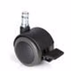 Roulettes - hjh OFFICE - 5x ROLO STOP 10mm/50mm - Noir - Métal Plastique