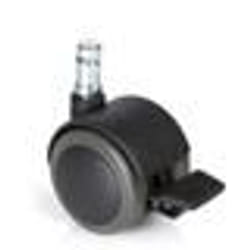 Roulettes - hjh OFFICE - 5x ROLO STOP 10mm/50mm - Noir - Métal Plastique