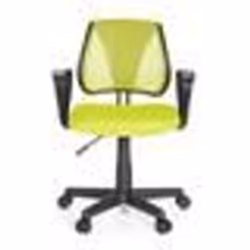 Chaise pivotante pour des enfants - hjh OFFICE - KIDDY CD - Vert - Tissu