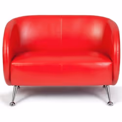 Canapé lounge ST. LUCIA simili cuir 2 places rouge - HJH OFFICE - Confortable et robuste