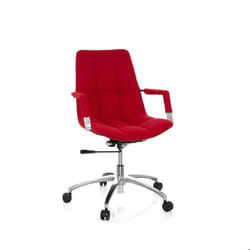 Siège de bureau à domicile - hjh OFFICE - SARANTO - Rouge - Tissu