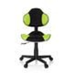 Chaise de bureau enfant - HJH OFFICE - KIDDY GTI-2 - Tissu noir/vert - Ergonomique et design