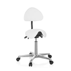 Tabouret / tabouret de travail / assise selle TOP WORK 20 polyuréthane blanc hjh OFFICE