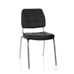 Chaise à quatre pieds - hjh OFFICE - PICENO V - Noir - similicuir