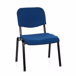 Chaise à quatre pieds - hjh OFFICE - XT 600 XL - Bleu - Tissu