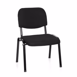 Chaise à quatre pieds - hjh OFFICE - XT 600 XL - Noir/Anthracite - Tissu