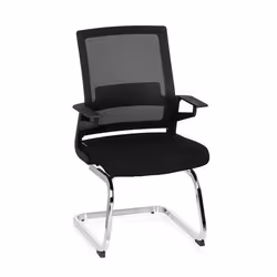 Chaises cantilever - hjh OFFICE - INVENTOR V - Noir - Tissu