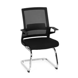 Chaises cantilever - hjh OFFICE - INVENTOR V - Noir - Tissu