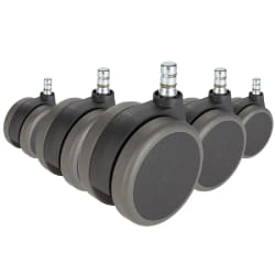 HJH Office Roulettes pour sols durs 75mm