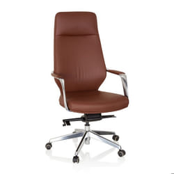 Fauteuil de direction / chaise bureau VELVET simili cuir marron hjh OFFICE