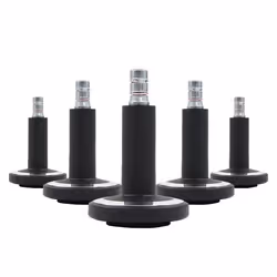 Roulettes - hjh OFFICE - STATO-M - Noir/Chrome - Métal Plastique