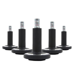 Roulettes - hjh OFFICE - STATO-M - Noir/Chrome - Métal Plastique