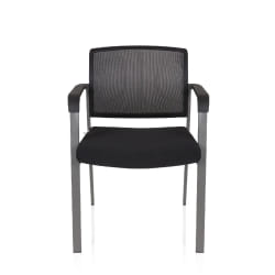 HJH OFFICE Chaise conférence MEET - Noir