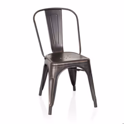 Chaise de bistrot - hjh OFFICE - VANTAGGIO COMFORT - Noir/Or - Métal