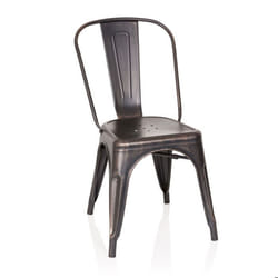Chaise de bistrot - hjh OFFICE - VANTAGGIO COMFORT - Noir/Or - Métal