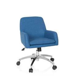 Siège de bureau à domicile - hjh OFFICE - SHAKE 400 - Bleu - Tissu