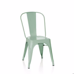 Chaise de bistrot - hjh OFFICE - VANTAGGIO BRUSH - Vert Pastel - Métal