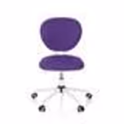 Chaise pivotante pour des enfants - hjh OFFICE - KID VIVO - Violet - Tissu