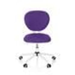 Chaise pivotante pour des enfants - hjh OFFICE - KID VIVO - Violet - Tissu