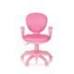 Chaise pivotante pour des enfants - hjh OFFICE - KID COLOUR - Rose - Tissu