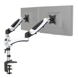 Fixation pour écran - hjh OFFICE - VM-MG2 - Blanc/Noir - Aluminium
