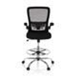 Chaise de comptoir - hjh OFFICE - VENDO WORK - Noir - tissu/tissu maille
