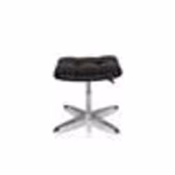 Tabouret rembourré - hjh OFFICE - SARANTO - Noir - similicuir