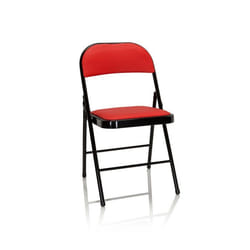 Chaise pliante - hjh OFFICE - TUDELA - Rouge - similicuir