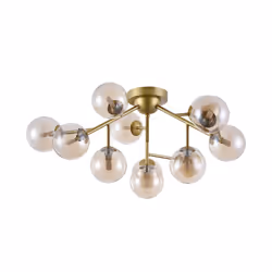 Maytoni MOD545PL-12G éclairage de plafond Ambre G9