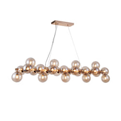 Maytoni MOD547PL-25G éclairage de plafond Ambre G9