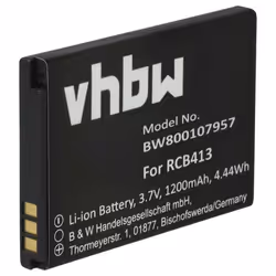Batterie de remplacement pour téléphone portable Smartphone Doro Primo 413 - Remplace: RCB413 - Technologie: Li-Ion - Capacit ...