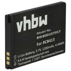 Batterie de remplacement pour téléphone portable Smartphone Doro Primo 413 - Remplace: RCB413 - Technologie: Li-Ion - Capacité: …