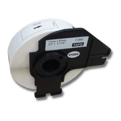 Vhbw - Rouleau d'étiquettes + support 17mm x 87mm (300 étiquettes) compatible avec Brother pt QL-550, QL-560, QL560VP, QL-570 étiqueteuse