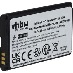 Vhbw - Batterie compatible avec Philips Pocket Memo DPM8500, DPM8100, DPM6000, DPM7000, DPM8000 dictaphone (1250mAh, 3,7V, Li-ion) - Remplacement
