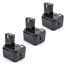 Vhbw - 3x Batteries compatible avec Hitachi ds 12DM, DS12DM2, ds 12DM2, DS12DV, ds 12DV, DS12DVB outil électrique (2100 mAh, NiMH, 12 v)
