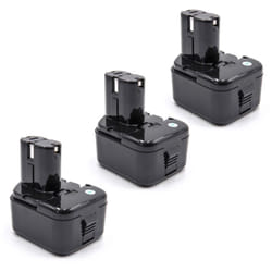 Vhbw - 3x Batteries compatible avec Hitachi wh 12DM2, WH12DM2K, wh 12DM2K, WH12DMR, wh 12DMR outil électrique (2100 mAh, NiMH, 12 v)
