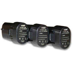 Vhbw - 3x Batterie compatible avec Makita TD021, TD020D, TD020DSE, TD020DS, TD020DSW, TD020DSEW, TD020DW outil électrique (2000 mAh, Li-ion, 7,2 v)