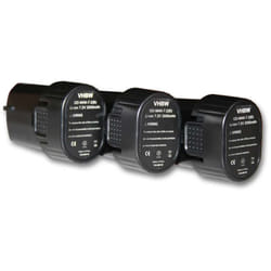 Vhbw - 3x Batterie remplacement pour Makita BL7010, 194356-2, 194355-4 pour outil électrique (2000 mAh, Li-ion, 7,2 v)
