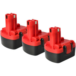 vhbw 3x Batterie compatible avec Bosch PST 14.4V, PSR1440, PSR1440/B, VPE-2, VE-2, VE-2 GSB outil électrique (3000 mAh, NiMH, 14,4 V)