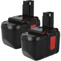 vhbw 2x Batterie compatible avec Bosch GBH24VF, BACCS 24V, GBH-24V, 52324B, GKS 24V, GCM24V, GKG 24V outil électrique (3000 mAh, NiMH, 24 V)