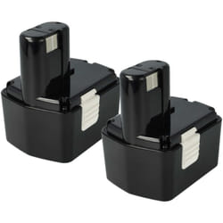 Vhbw - 2x Batterie compatible avec Hitachi ds 14DVB2, ds 14DVA, ds 14DVB, ds 14DMR, ds 14DV, ds 14DL outil électrique (2100 mAh, NiMH, 14,4 v)
