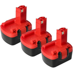 Vhbw - 3x Batterie compatible avec Bosch psr 140, psr 14.4/N, psr 14.4VE-2(/B), psr 14.4, psr 14.4-2 outil électrique (1500 mAh, NiMH, 14,4 v)