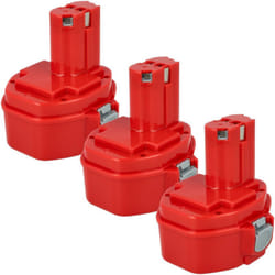 Vhbw - 3x Batterie compatible avec Makita 6281DWPE, 6281D, 6280DWAE, 6333D, 6280DWALE, 6280D, 6271DWAE outil électrique (3000 mAh, NiMH, 14,4 v)