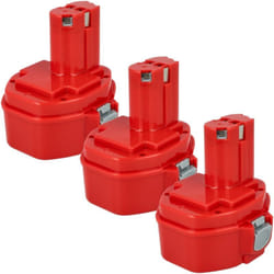 Vhbw - 3x Batterie compatible avec Makita UB140DWA, UB140DWB outil électrique (3000 mAh, NiMH, 14,4 v)